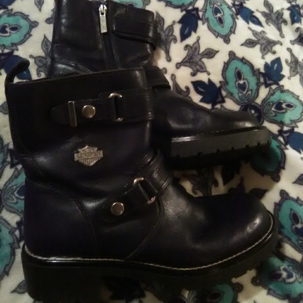 Like new Ladies Harley- Davidson moto boots